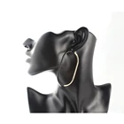 Black Gold Earring Earrings New Fashion 2020 Spring Summer New Hot Sell Semi Black Gold Oval Hoop Earring