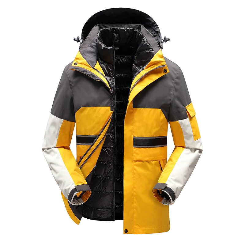 New Design 3 In 1 Outdoor Windproof Winter Coat Unisex Technical Jacket  With Removable Lining Down Double Jacket - Buy Men Women Warm 3 In 1 Outdoor  Overcoat,Wind Resistant Sport Outdoor Coat