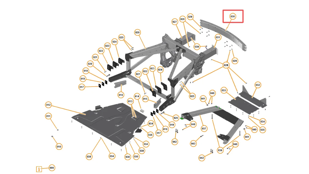 Fashionable Body Parts For Cars Aluminium Rear bumper inner reinforcement For Mclaren 540C 11A8098CP manufacture