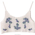Custom Camisole Knitted Boho Halter Tank Top Women Handmade Sexy Holiday Beach Floral Crochet Crop Top