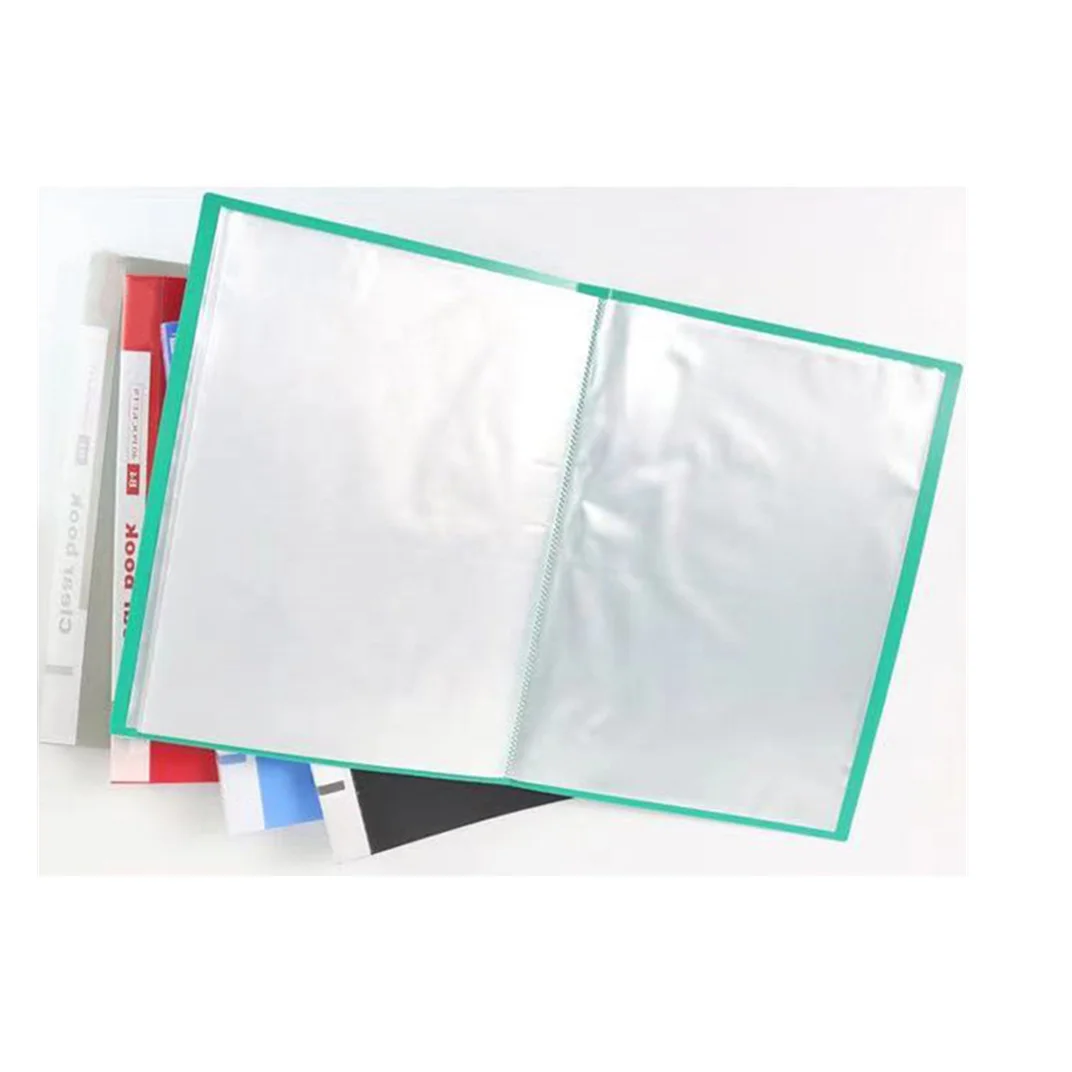 Display Book Organizer PP Dividers Fashion Clear Document File Folder With Clear Pockets