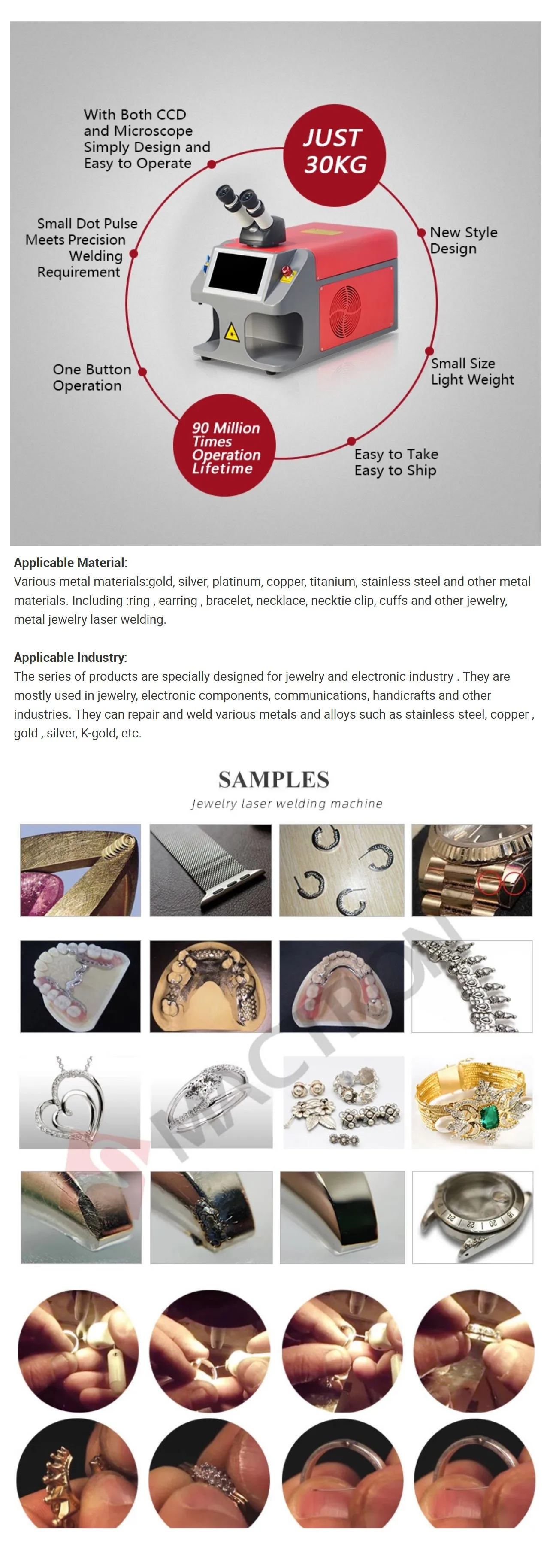 200W Desktop Mini Laser Spot Welder Manufacture Price Gold Silver Platinum Jewelry Laser Welding Machine