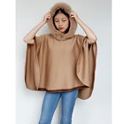 Wool Poncho Women Top Quality Mexican Style Winter Fur Hooded Wool Mexican Ponchos For Women