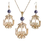 Pearl Cring CoCo Fashion Samoan Pearl Set Dropship Hamilto Goldwholesale Red Polynesian Jewelry Hawaiian Set
