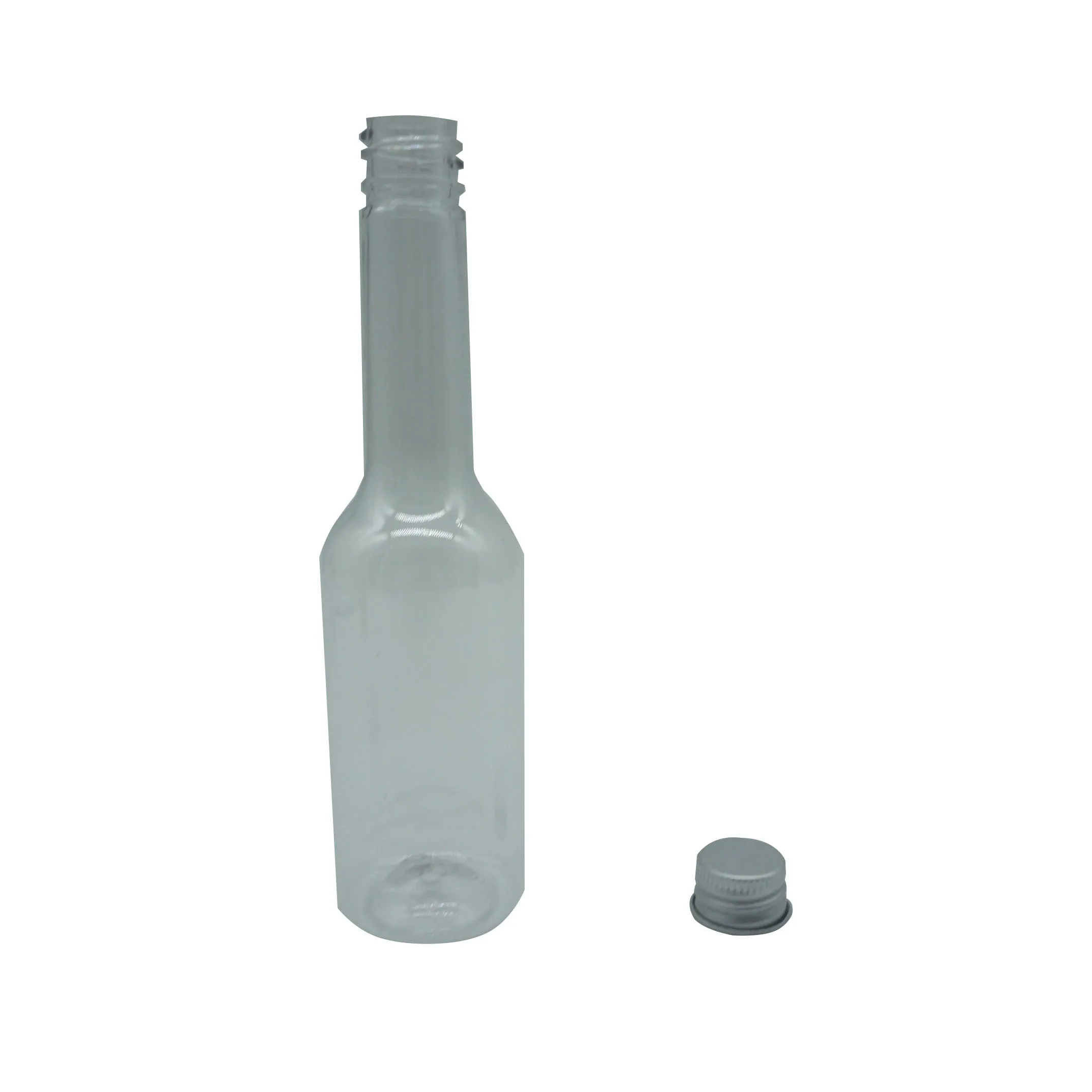 product 50ml mini plastic liquor bottle pcr wholesale plastic transparent  wine drink juice beverage bottle with aluminum cap-28