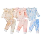 Children Clothing High Quality Spring Children Tie-dyed Clothing Set Kids Top And Pants 2 Piece Set