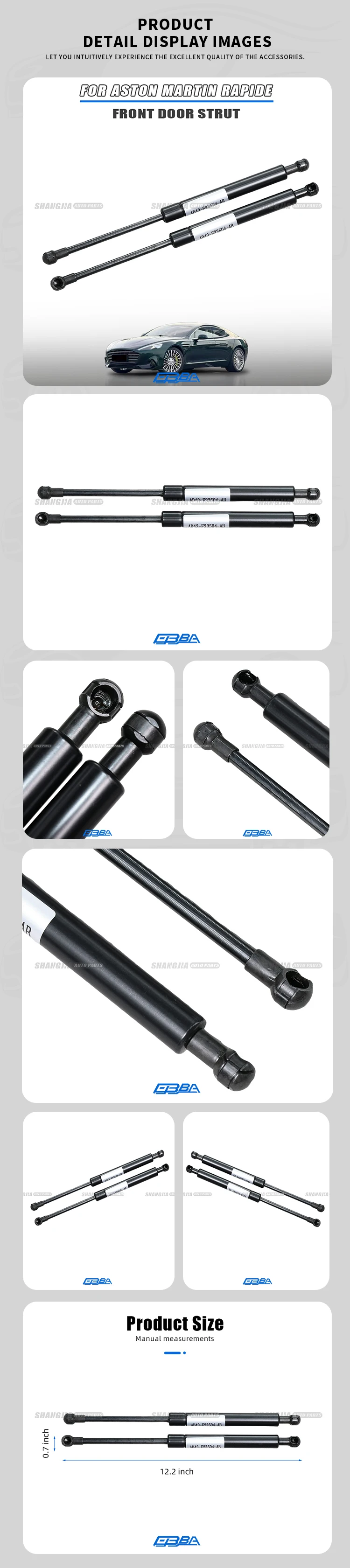 Hot Sale Metal Material Front Door Strut For Aston Martin Rapide S AMR 2010-2017 AD43F23504AB Car Accessories Front Door Stay details