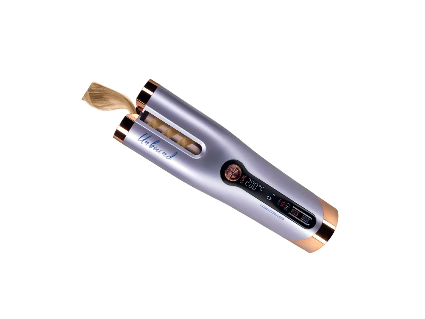 Cordless Ceramic Auto Hair Curler with 4 Temperature Settings and Fast Heating for All Hair Types