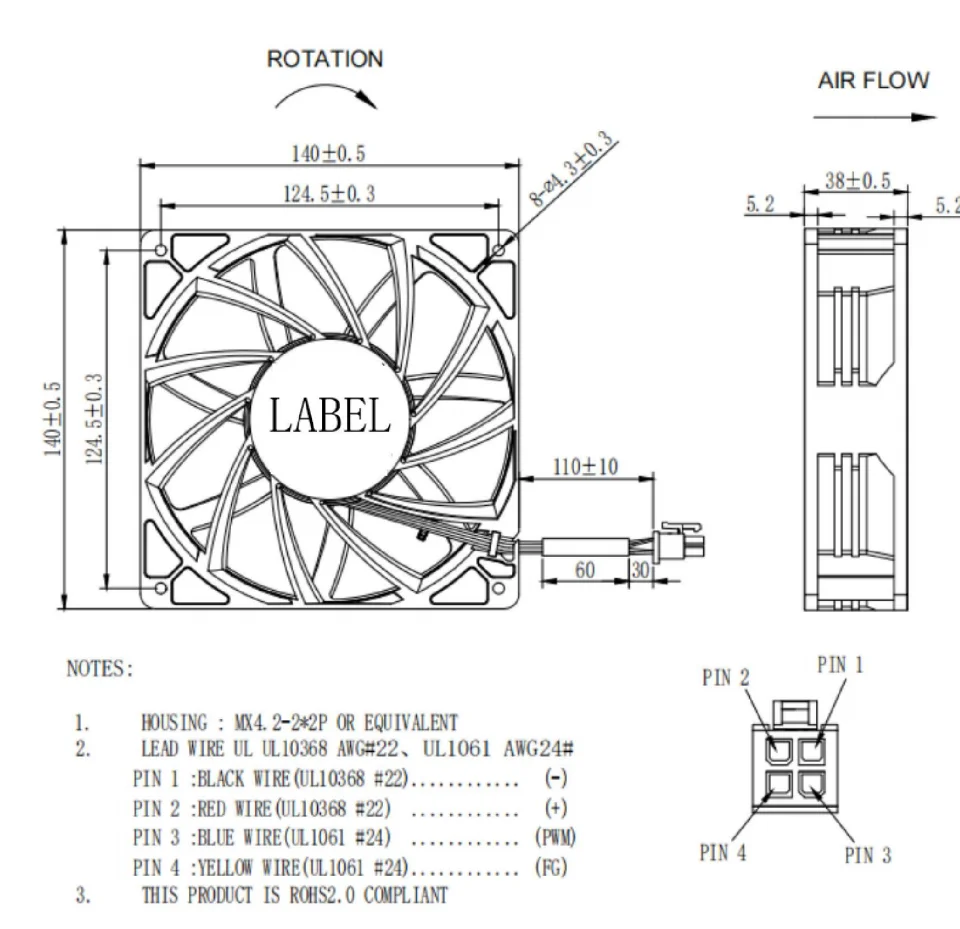 Axial Cooling Fan, Quality140mm, HVAC - detail 8