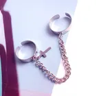 Ring Finger Finger Ring Vintage Cross Chain Ring Adjustable Joint Ring Hip Hop Punk Finger Ring