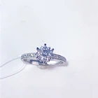 Gold Diamond Ring Rings 18k Gold Plated Jewelry Sterling Sliver Women Diamond Ring