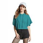 Hoodies Popular Long Sleeve Plain Fitness Workout Zip Up Crop Top Womens Hoodies