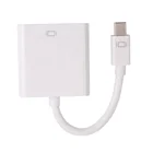 Mini DisplayPort To VGA Video Adapter Converter - Active - 1080p - Mini DP To VGA Converter White