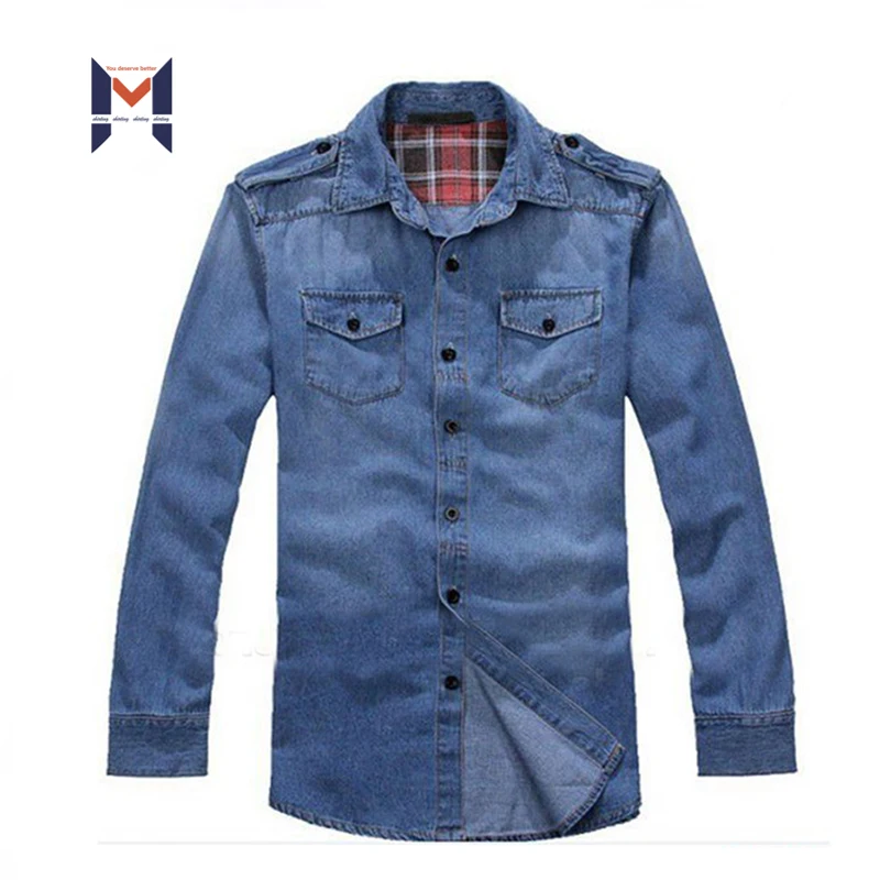 Cotton Denim Cowboy Long Sleeve Casual 