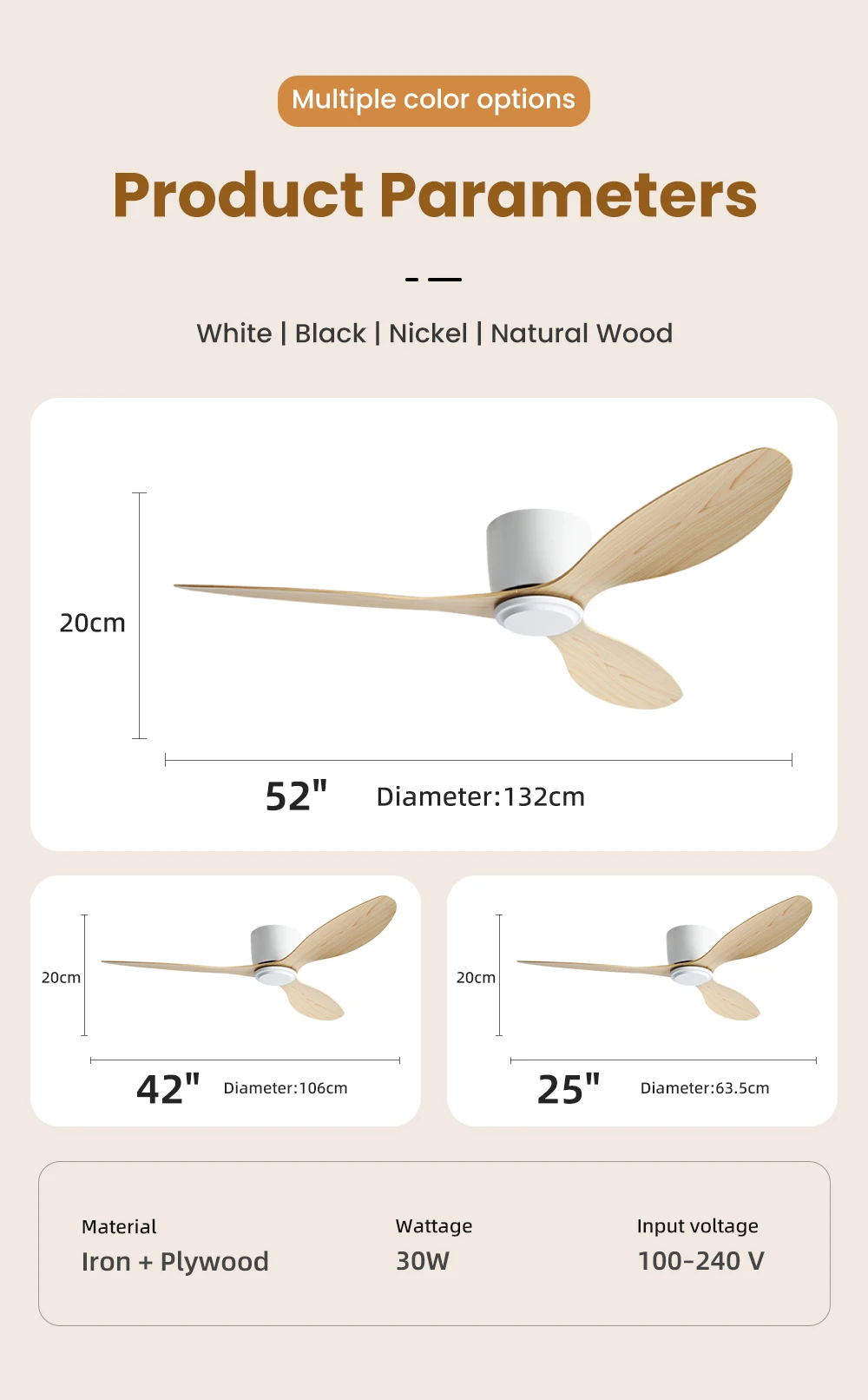 Ceiling Fan, BLDC, 30W, abs - detail 4
