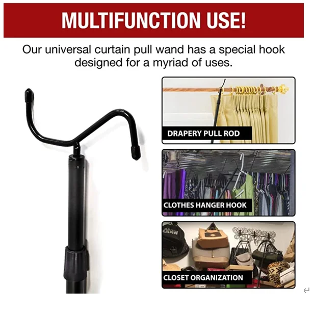 Drapery Pull Rod The Original Universal Telescoping Drapery Pull Rod