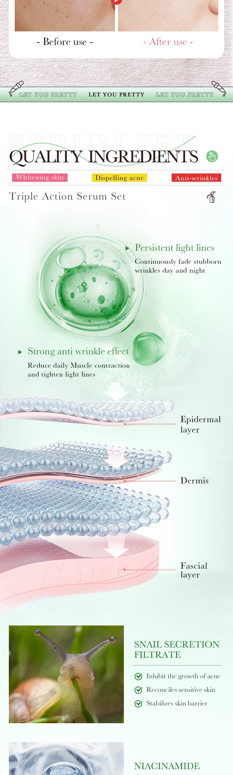 product bioaoua brightening essence kit snail turmeric niacinamide essence set for glow skin-8