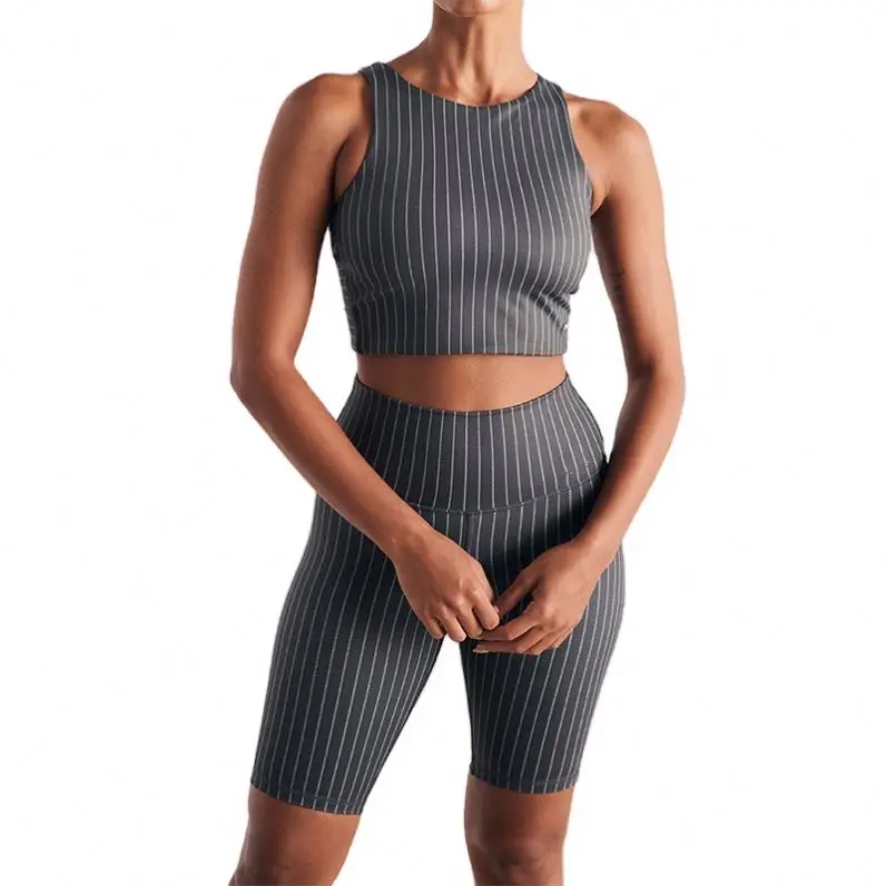 ECBC  New Arrivals High Quality Fitness Women Gym Strip Nylon Spandex Fashion Wear Sportswear Yoga Tank Top Bra