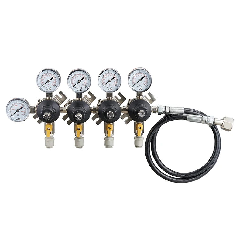 product wholesale portable digital high pressure primary beer pressure regulator 4 way co2 beer regulator pressure adjustable-3