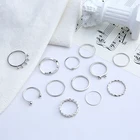 Diamond Women's Ring 2021 European And American Atmosphere Full Of Diamond Women's Ring Set 12 Sets