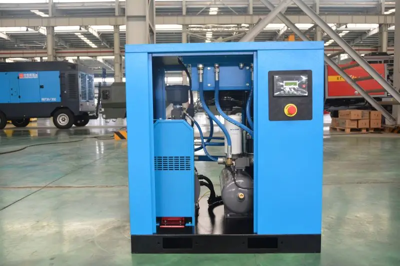 GS6-8 High Efficiency Single Stage Rotary Screw Air Compressor New Portable with AC Power Lubricated Engine Motor
