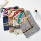 Square Scarf New Design Wholesale Luxury Custom Printed 70x70 Square Ladies Polyester Neck Scarf