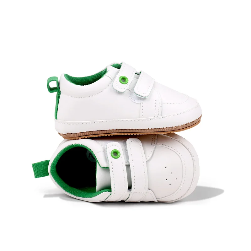 Wholesale Unisex Spring Autumn Baby Casual Shoes White Prewalker First Walking Shoes Boys Girls Breathable Lightweight Solid factory