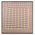 Custom Made Printing Check Pattern Square 100% Silk Scarf For Women