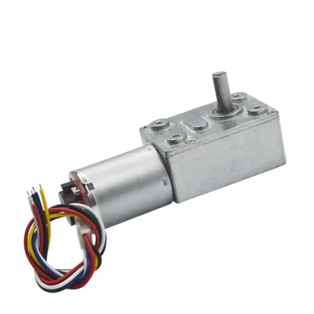 1pcs DC12V JGY370GB Turbo Worm Gearbox Speed Reduction Gear Motor with Encoder 