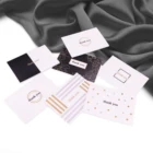 Card Small Card Luxury Design Gold Foil Small Business Blank Thank You Note Card Custom With Logo