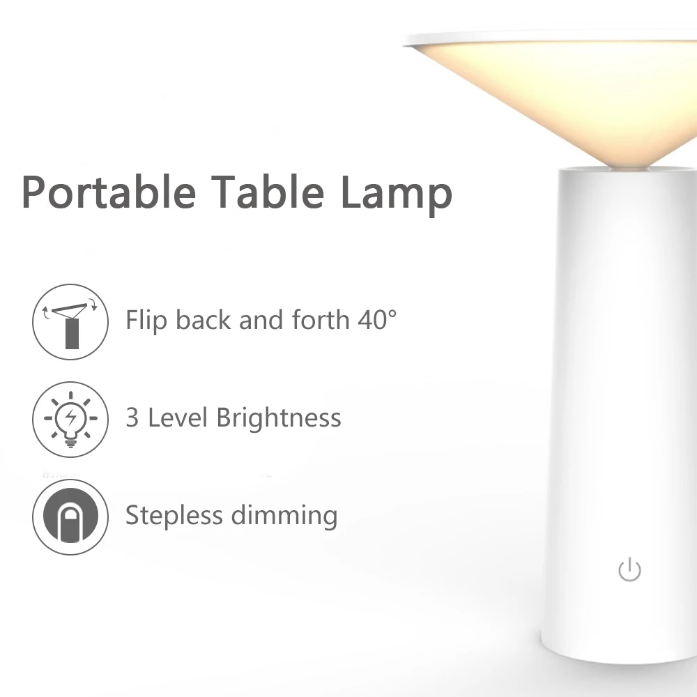 Large Capacity Battery Lightweight and portable Warm Light Lamp  48-hour Delivery Led Table Lamp For Room