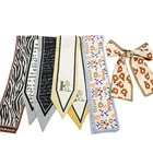 Scarf Custom Satin Women Small Long Strips Tied Hair Ribbon Narrow Silk Scarf