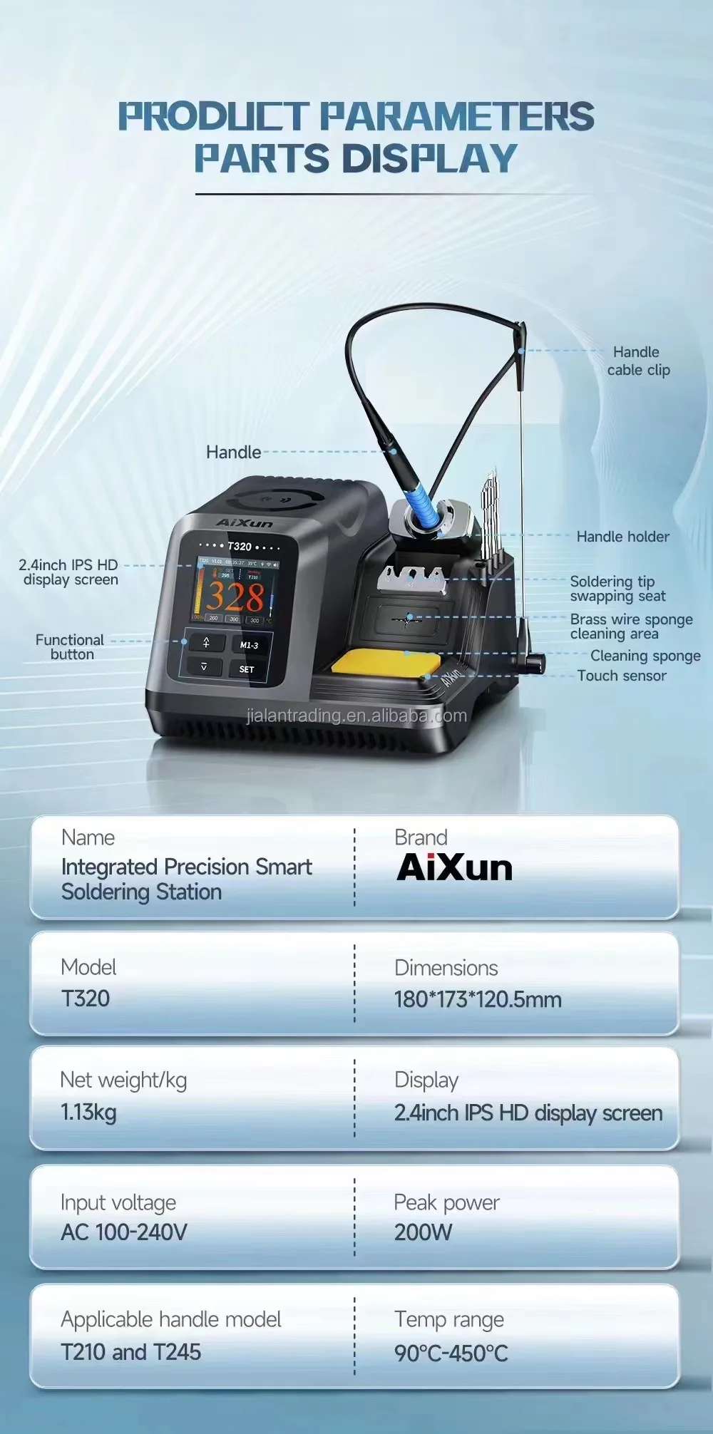Aixun T320 T245/T210 Soldering Station Universal C210/C245 Iron Tips for Motherboard BGA Chip Disassembly Welding Repair Tool