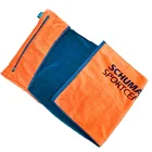 logo jacquard cotton velour sport towel with zipper pocket