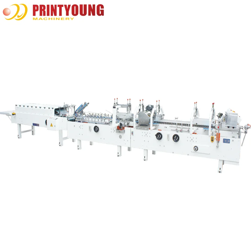 Paper Box Crash Lock Bottom Folder Gluer Machine Mutifunctional 3.2KW