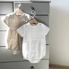 Baby Summer Romper Baby Baby Summer Pattern Organic Linen Cotton Baby Romper