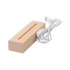 Table Lamp 3d Led Lamp Base 3D Night Light LED Acrylic Light Base Wooden Table Lamp Base For Sale