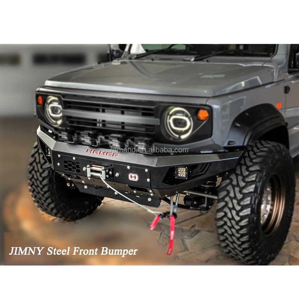 Jimny Steel Front Bumper Bar 2019 For Suzuki Jimny Jb74 Auto Lighting