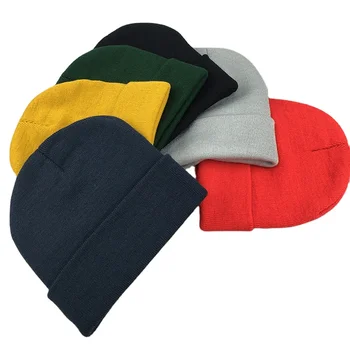 Man woman designer toque cuff beanie warm winter hat with logo