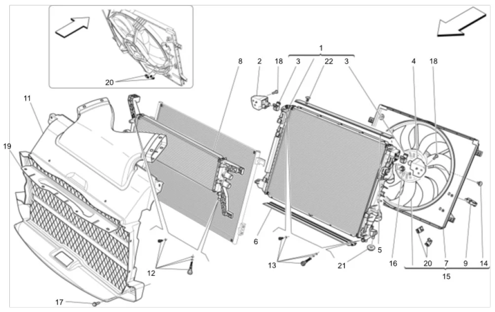 Good Quality Cooling Fan Radiator Fan For Maserati Ghibli Quattroporte 2013 2025 670003403 supplier