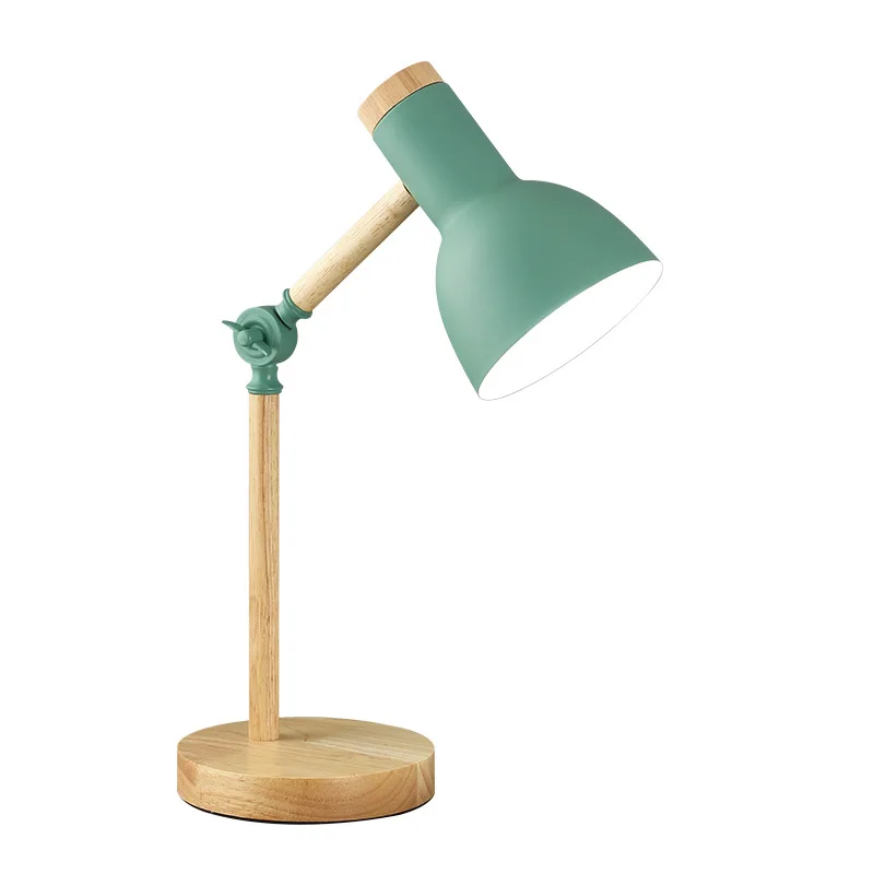 wood metal table lamp