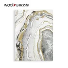 Interior Custom Modern Luxury Gold Foil Rhinestones Print Stretched Canvas Wall Art Photo Abstract Print Painting