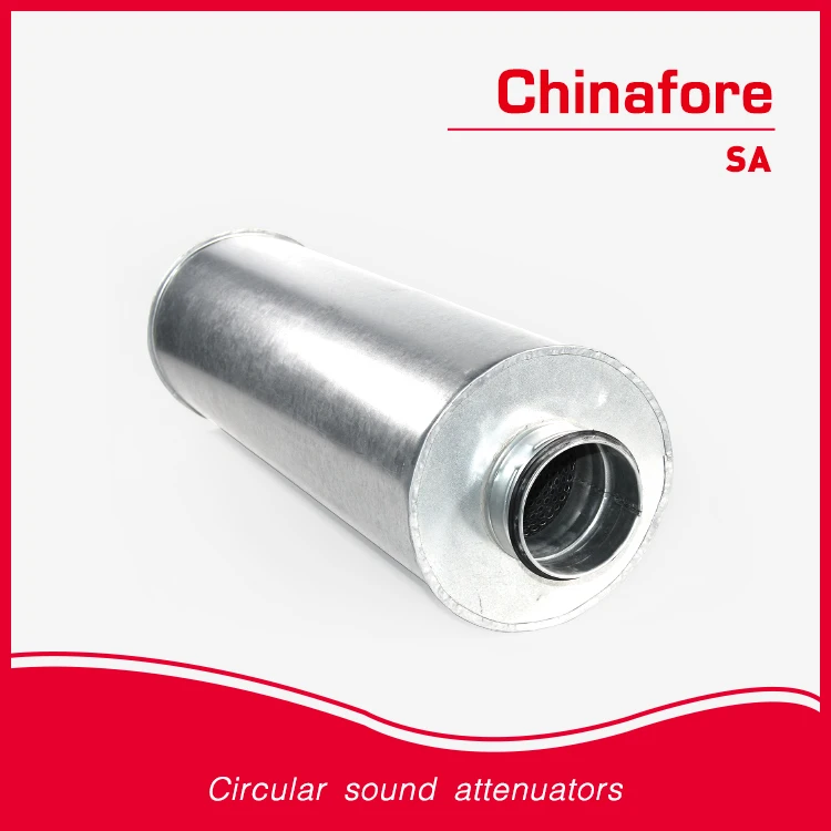 Round Air Tight Damper Air Duct Sound Attenuator Trap Galvanized Steel