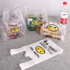 Plastic Shirt Plastic Tshirt Plastic Bags Custom Printing Hdpe Thank You Plastic T Shirt Shopping Bag With Own Logo