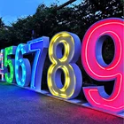 Marquee Numbers WOWORK Fushun LED Metal Event Large Big Marquee Neon Light Up Letters Numbers For Wedding Decoration