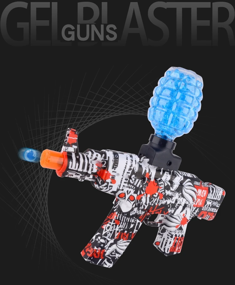 Electric Ak 47 Gun Gel Ball Blaster Orby Water Bead Blaster Splatter