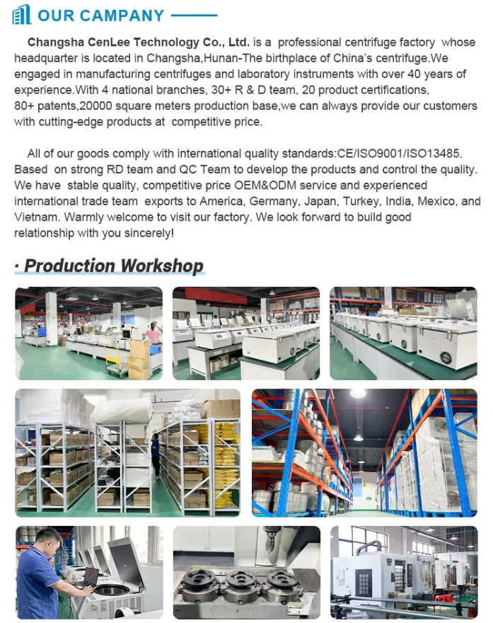 CenLee 6R Low Speed Laboratory Centrifuge 6000RPM 5120xg Refrigerated Centrifuge for Hospital Use