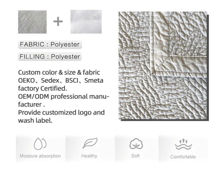 New Arrival Modern Stripes Super Soft 3-Piece Polyester Quilted Blankets with Pillowcase supplier