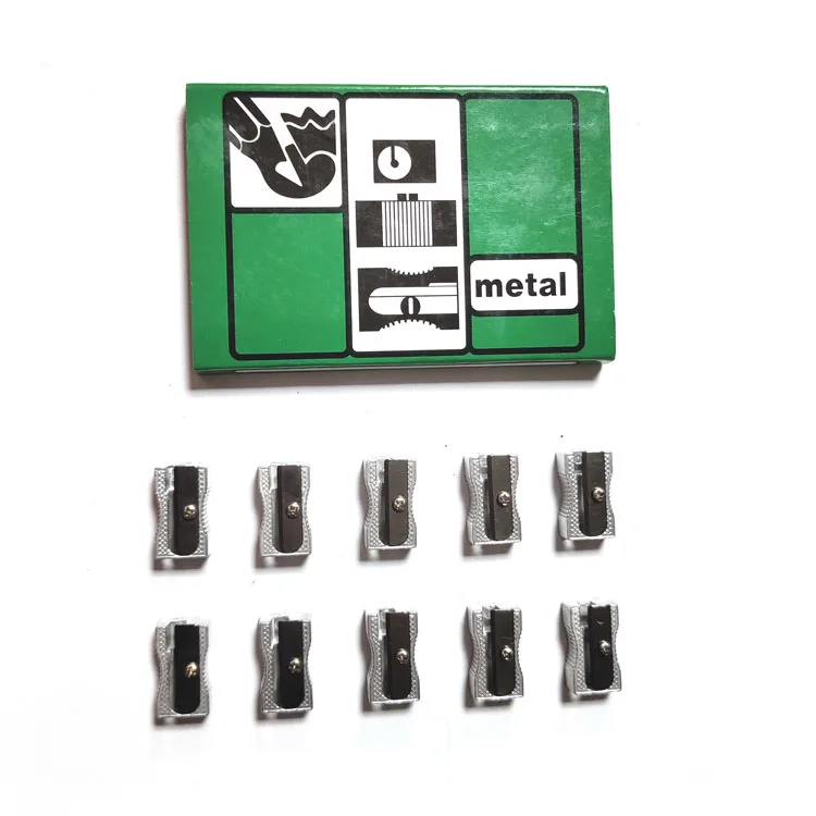 Stationery Metal Pencil Sharpener Single One 8mm Hole Pencil Sharpener for School and Office