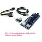 Pci Express Usb Newest Ver 006c Pci-e 1x To 16x Ler Riser 009s Card Extender Pci Express Adapter Usb 3.0 Cable Power